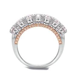 Stfery Eheringe Weissgold 585Er Ring für Damen 0.6ct Oval Moissanit Ehering für Frauen von Stfery