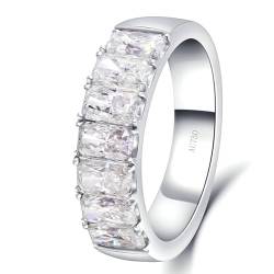 Stfery Eheringe Weissgold 585Er Ringe für Damen 2.1ct Radiant Moissanit Trauringe Damen von Stfery