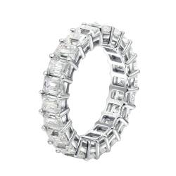 Stfery Eheringe Weissgold 585Er Ringe für Frauen 0.25ct Smaragd Moissanit Ring Damen Verlobungsring von Stfery