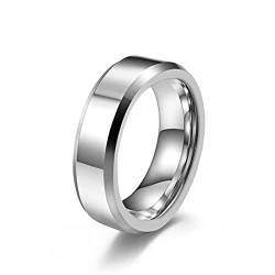 Stfery Engagement Ring, Tungsten Carbide Ring Wolframcarbid 67 Silber 6Mm 6Mm Ringe Zubehör für Frauen Männer Paare von Stfery