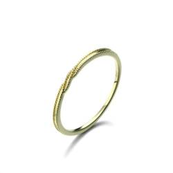 Stfery Gold Ring Damen 750 Echt Ringe für Damen Rund Ring Frauen Verlobung von Stfery