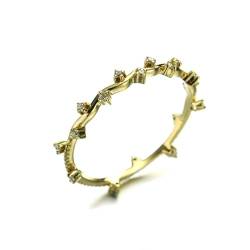 Stfery Gold Ring Damen 750 Echt Ringe für Frauen Rund Diamant Ring Damen Verlobungsring von Stfery