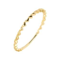 Stfery Gold Ring Echtgold Ring für Frauen Rund Ring Damen von Stfery