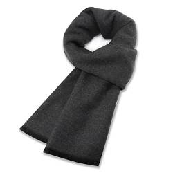 Stfery Halstücher Damen Einfarbig, Männer Schal Winter Scarf Wolle Dunkelgrau Halstuch 182x31CM Weich Warm von Stfery