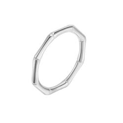 Stfery Ring Edelstahl Damen, 2mm Silber Ring Pflanzknoten Hochzeitsring Damen von Stfery