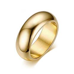 Stfery Ring Edelstahl Herren Einfach Edelstahl Ring Namen Gold Ehering Vintage zum Valentinstag, Größe 65 (20.7) von Stfery