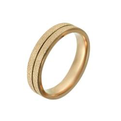 Stfery Ring Titan Herren, 5mm Gold Ringe Matte Verlobungsring Mann von Stfery