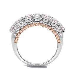 Stfery Ring Weissgold 750 Ring für Frauen 0.6ct Oval Moissanit Verlobungsring Damen von Stfery