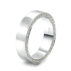 Stfery Ringe Silber 925 Herren Ring für Damen Rund Moissanit Eheringe Herren von Stfery