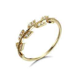 Stfery Verlobungsring 18 Karat Ring für Frauen Rund Diamant Ring Frauen Modeschmuck von Stfery