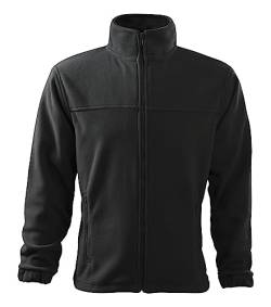 Stickerworld24 Jacket 501 Fleece Herren Jacke Herren Sweatjacke Fleecejacke Herren-Jacken Übergangsjacke Farbe Ebony grau, Größe L von Stickerworld24