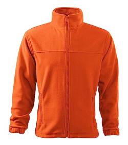 Stickerworld24 Jacket 501 Fleece Herren Jacke Herren Sweatjacke Fleecejacke Herren-Jacken Übergangsjacke Farbe Orange, Größe 2XL von Stickerworld24