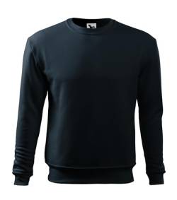 Stickerworld24 Sweatshirt für Herren und Kinder - ESSENTIAL406 - Pullover Sweater ohne Kapuze Farbe Marineblau, Größe 2XL von Stickerworld24