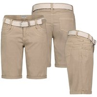 Stitch & Soul Bermudas Damen Short Bermuda kurze Hose Sommer Chino Stoff Hose mit Gürtel von Stitch & Soul