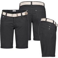 Stitch & Soul Bermudas Damen Short Bermuda kurze Hose Sommer Chino Stoff Hose mit Gürtel von Stitch & Soul