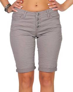 Stitch & Soul Damen Bermuda Shorts LSS-091 Kurze Sommerhose Middle Grey XS von Stitch & Soul