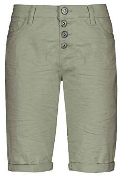 Stitch & Soul Damen Bermuda-Shorts mit Aufschlag Green XS von Stitch & Soul