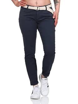 Stitch & Soul Damen Chino Hose Stoffhose LSS-106 Dark Blue M von Stitch & Soul