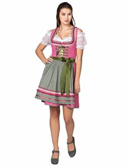 Stockerpoint Damen Dirndl Martina Kleid für besondere Anlässe, pink-grün, 32 von Stockerpoint