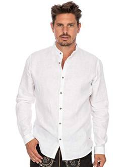 Stockerpoint Herren Hemd Vettel Trachtenhemd, Weiß (Weiss Weiss), Large (Herstellergröße: L) von Stockerpoint