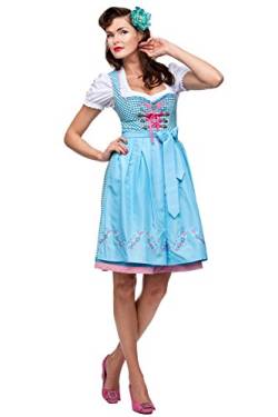 Stockerpoint Midi Dirndl Jasmin türkis inkl. Schürze Gr. 36 von Stockerpoint