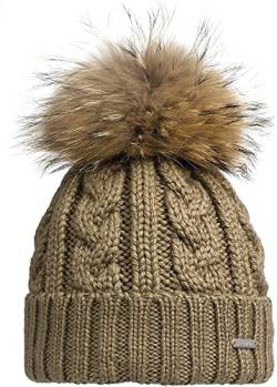Stöhr Knitwear Damen Winter Mütze Eda, Beige von Stöhr