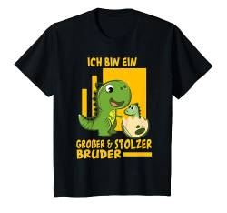 Kinder Ich bin ein Großer und Stolzer Bruder Dino T-Rex Trex T-Shirt von Stolzer Bruder Nachwuchs Einzelkind Geschenk Shirt
