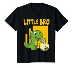 Kinder Kleiner LITTLE BRO Bruder Dino T-Rex Trex Kinder T-Shirt von Stolzer Bruder Nachwuchs Einzelkind Geschenk Shirt