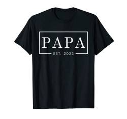 Herren Papa Est. 2023 Erwarte Baby Neue Papa Opa Geschenke Vatertag T-Shirt von Stolzer Papa Est 2023 Neuer Papa Geschenk Vatertag