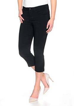 Stretch Capri Jeans Hose Tahiti Slim fit Damen Bermuda 7/8 Hose in vielen Farben (W52, Black) von Stooker Jeans
