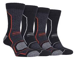 Storm Bloc - 4er Pack Herren Atmungsaktiv Antiblasen Polsterung Wandersocken (39/45, SBMS034BLK) von Storm Bloc