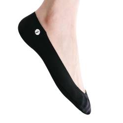 Storm Empire No-Show-Socken für Damen, 3 Paar, Ultra Niedrig geschnittene Liner-Socken, Rutschfeste, Unsichtbare Socken für Sneakers, Loafer, Boot, Flats (Schwarz) von Storm Empire