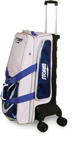 Storm Bowlingtasche mit 3 Kugeln, Thunder Signature Serie, Weiß/Blau von Storm