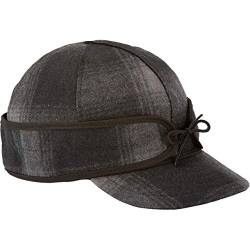 Stormy Kromer Original Kromer Cap - Wintermütze Wollmütze mit Ohrenklappen, Schwarz/Grau kariert, 59 EU von Stormy Kromer