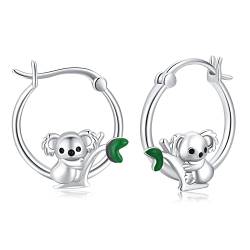 Koala Ohrringe Sterling Silber 925 Tier Ohrringe Schmuck Geschenke für Frauen Mädchen Kinder Mutter von StoryEtain