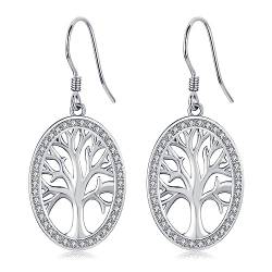 Lebensbaum Ohrringe 925 Sterling Silber Baum Des Lebens Hängend Ohrringe Lebensbaum Schmuck Geschenke für Damen Mädchen von StoryEtain