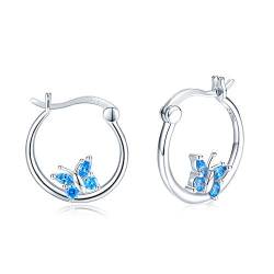 Schmetterling Ohrringe 925 Sterling Silber Tier Ohrringe Schmuck Geschenk für Mädchen Frauen Kinder von StoryEtain