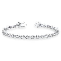 StoryEtain 925 Sterling Silber Tennis Armband Armkette Schmuck Geschenk für Damen Mädchen von StoryEtain
