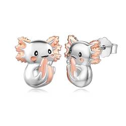 StoryEtain Axolotl Ohrring 925 Sterling Silber Axolotl Ohrstecker Axolotl Schmuck Geschenke für Kinder Mädchen Damen von StoryEtain