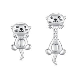 StoryEtain Otter Ohrstecker 925 Sterling Silber Fischotter Ohrstecker Hypoallergen Niedlich Tierohrringe Otter Schmuck Geschenke für Mädchen Frauen Otterliebhaber von StoryEtain