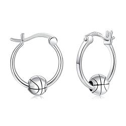 Basketball Ohrringe 925 Sterling Silver Hypoallergen Sportohrringe coole Basketball Geschenke für Frauen Mädchen von StoryMidir