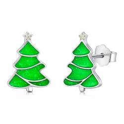 Weihnachten Ohrringe 925 Sterling Silber Weihnachts Baum Ohrringe Urlaub Weihnachten Schmuck Geschenke für Frauen Mädchen von StoryMidir