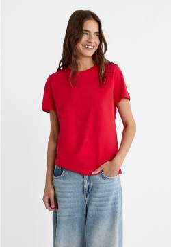 Stradivarius Basic T-Shirt  Rot M von Stradivarius