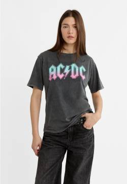 Stradivarius T-Shirt AC/DC  Graumeliert M von Stradivarius