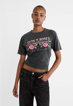 Stradivarius T-Shirt Guns N 'Roses  Graumeliert XL von Stradivarius