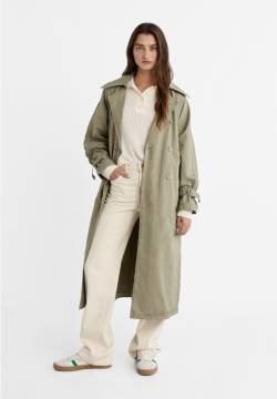 Stradivarius Trenchcoat lang Twill  Khaki S von Stradivarius