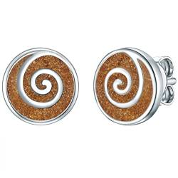 Strandglück Damen Ohrringe aus 925/- Sterling Silber mit Sand von Strandglück
