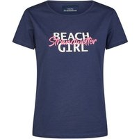 Strandwetter T-Shirt Damen maritim, Logo-Print von Strandwetter