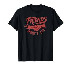Stranger Things 4 Friends Don’t Lie Text Handshake T-Shirt von Stranger Things