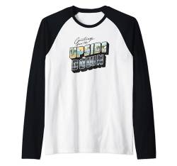 Stranger Things 4 Greetings From The Upside Down Text Raglan von Stranger Things